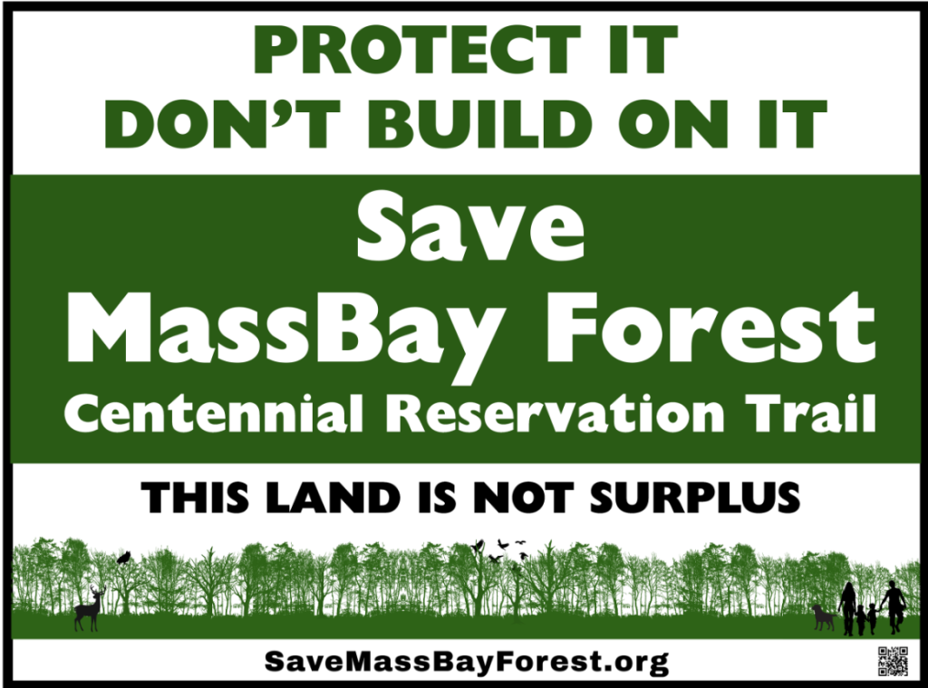 MassBay Forest sign, Wellesley